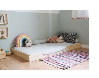 Montessori Floor bed, Toddler Floor bed with slats, Floor bed, Kids bed, Childrens Bed,Lit enfant, Letto per bambini,Platform Bed, Bodenbett