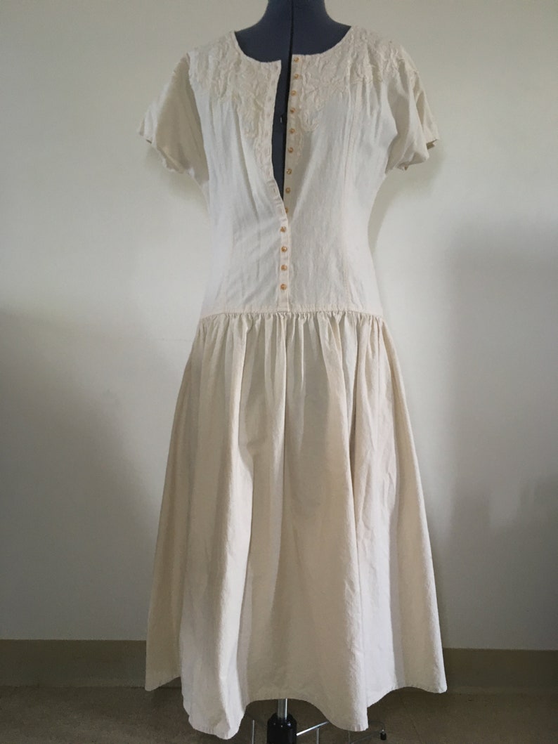 NENEEE CLOSET vintage 80s Parisian dropwaist dress image 3