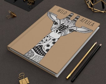 Giraffe - Hardcover Journal Matte - Brown