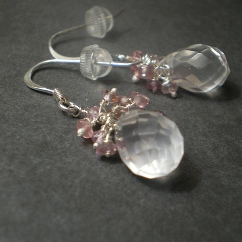 free shipping rose quartz engagement ring Rose quartz solitaire sterling silver ring satin silver finish made to order