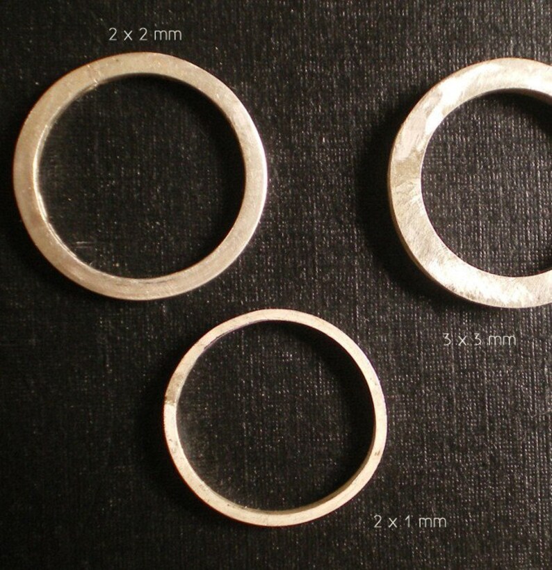 brushed silver rustic wedding ring handmade in England Square sterling silver matte ring Jewelry alternative wedding band Hogart