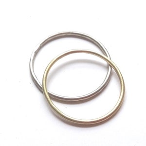 Tiny Solid gold ring, 18K 18 Karat yellow gold stacking ring 1mm, minimalist 18ct gold stacking ring image 8