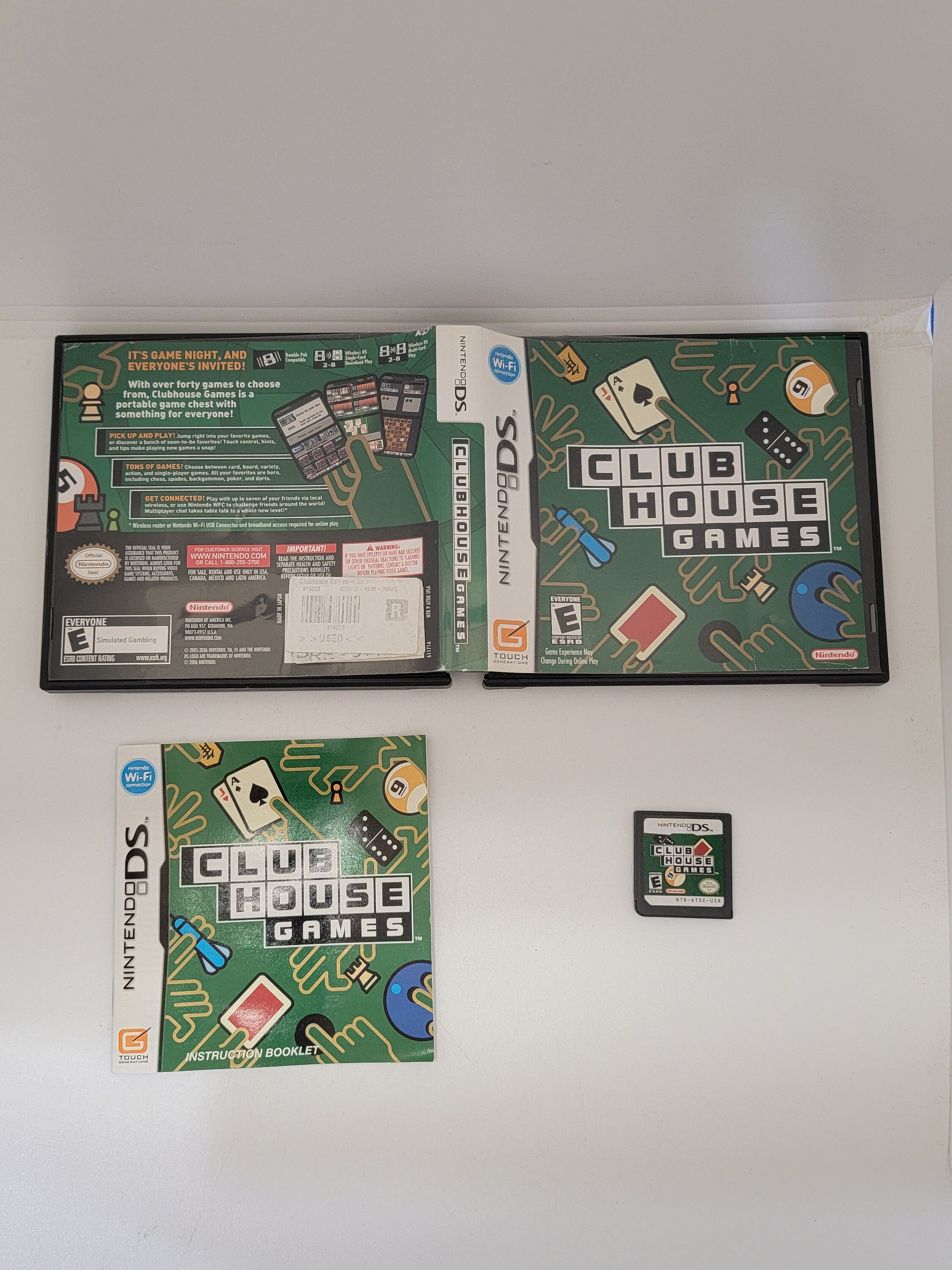 Clubhouse Games Complete in Box CIB Nintendo Ds 30-day Warranty