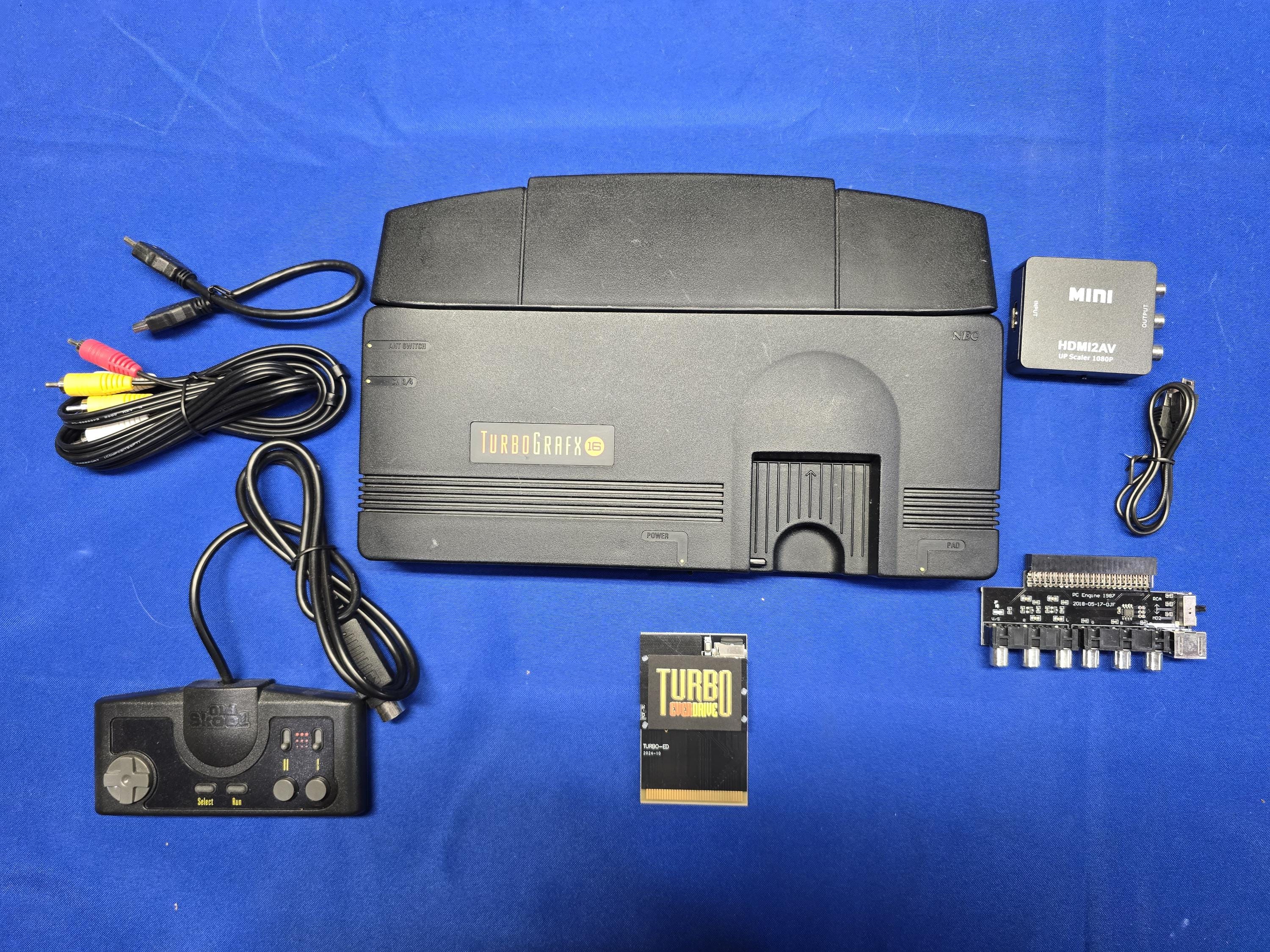 Turbografix-16 TG16 TG-16 Console With Turbo Everdrive, Controller