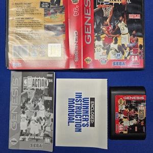 NBA Action &#39;94 Sega Genesis 30-Day Warranty New Battery