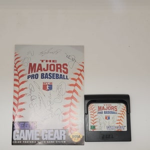 The Majors Pro Baseball Sega Game Gear Game with Manual 30-Day Warranty