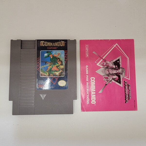 Commando with Manual Nintendo Entertainment system Nintendo NES 30-Day Warranty