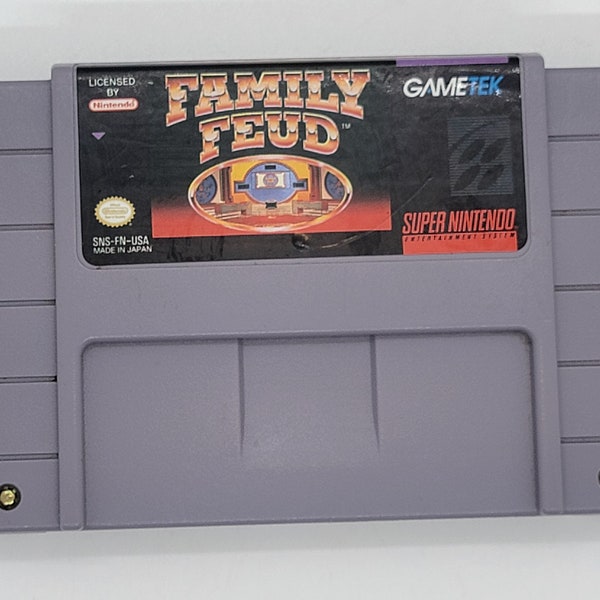 Family Feud Super Nintendo Entertainment System SNES 30-Day Warranty