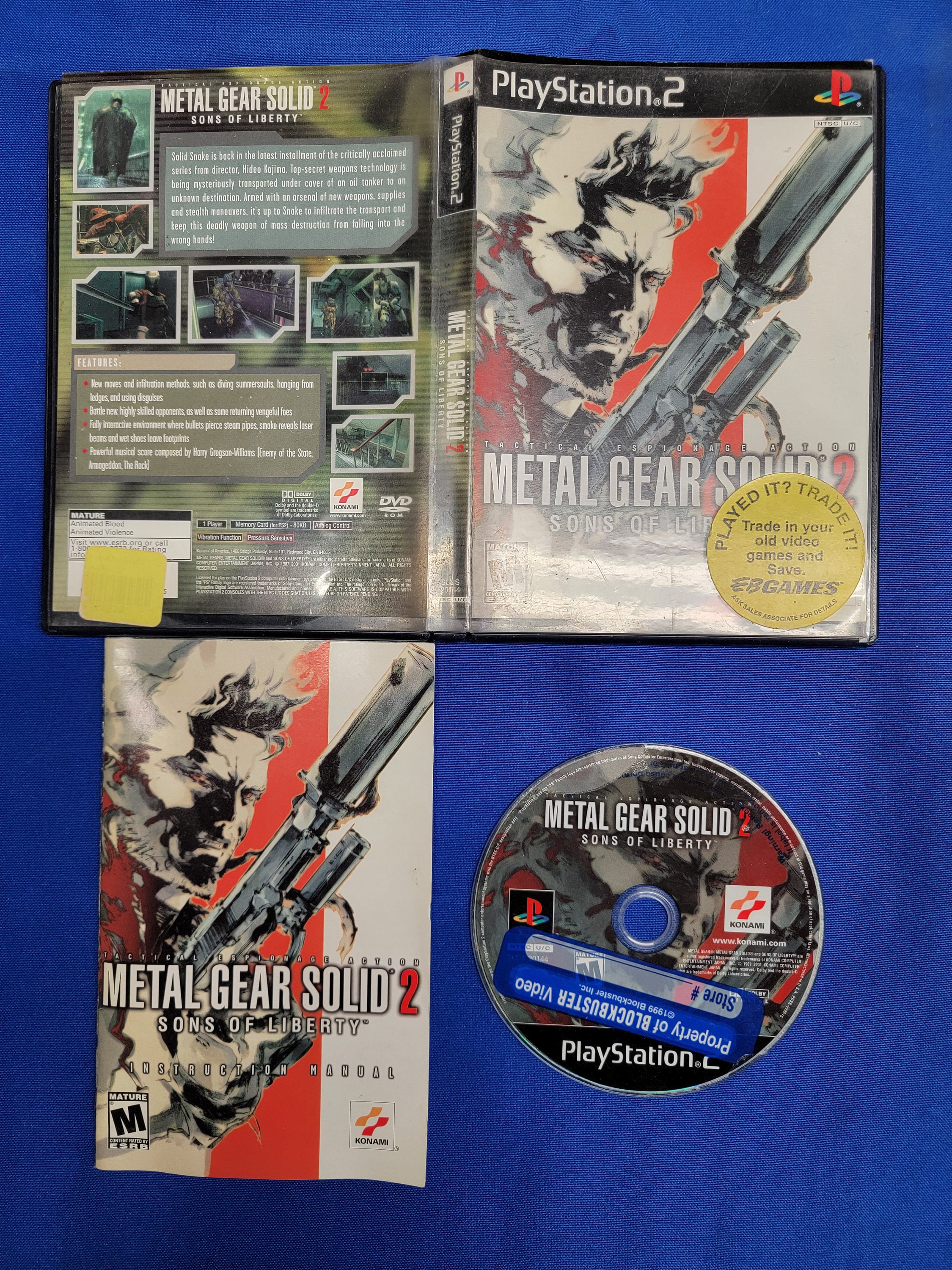 Metal Gear Solid 2: Sons of Liberty Playstation 2 PS2 CIB Metal Gear Solid 2: Sons of Liberty Playstation 2 PS2 CIB