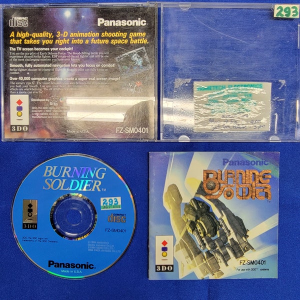 Burning Soldier 3DO Game Panasonic 3DO Game Goldstar 3DO Game