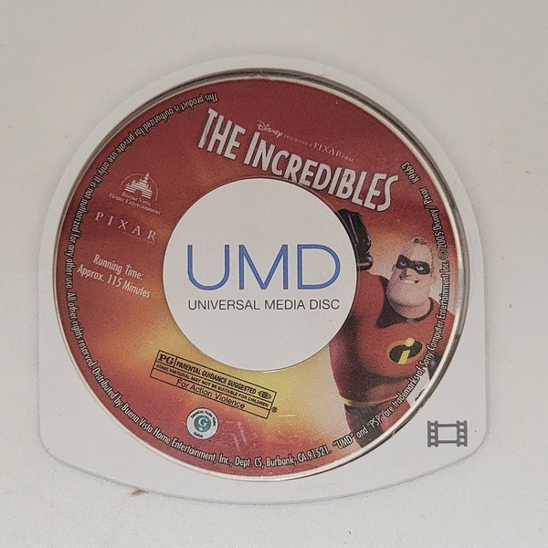 The Incredibles PSP UMD Movie 30-Day Warranty