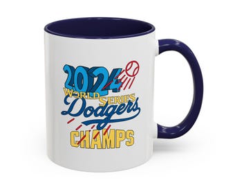 Mug, Los Angeles Dodgers World Series Champions Coffee Cup, Baseball Fan  Gift, MLB Team Winning 2024, Blue White Sports Memorabilia,