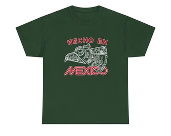 Hecho en Mexico Eagle Tee | Aztec Pattern Mexican Pride Shirt