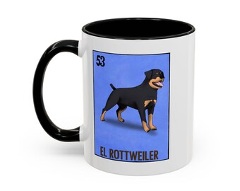 El Rottweiler Loteria Dogs Coffee Mug (11, 15oz)