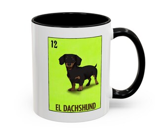 La Dachshund Loteria  Dogs Coffee Mug (11, 15oz)