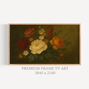 Frame TV Art | Florals | Samsung TV | Moody Art | Oil Painting | Digital Download | Vintage Art