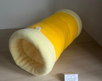Túnel para acurrucarse Busy Bumblebee ‘PERMANECER ABIERTO’ - Cama/escondite para cobayas