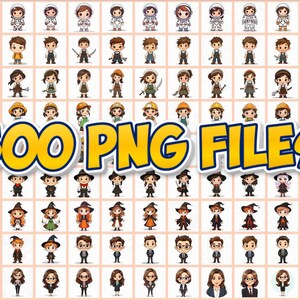 Nr.04 500 PNG, Mega Bundle Pack, Cute childrens, 2D Cartoon, Vector Art, Bundle pack, Cute Clipart, 2D, Blacksmith, Joiner, Chimney sweep