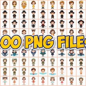 Nr.01 500 PNG, Mega Bundle Pack, Cute childrens, 2D Cartoon, Vector Art, Bundle pack, Cute Clipart, 2D, Miner, Chimney sweep, Dentist