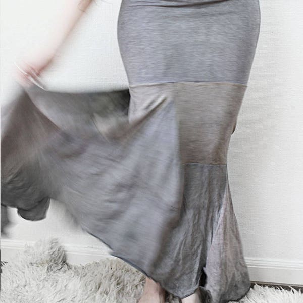 SAMPLE SALE // S // mermaid floor length skirt // raintower grey