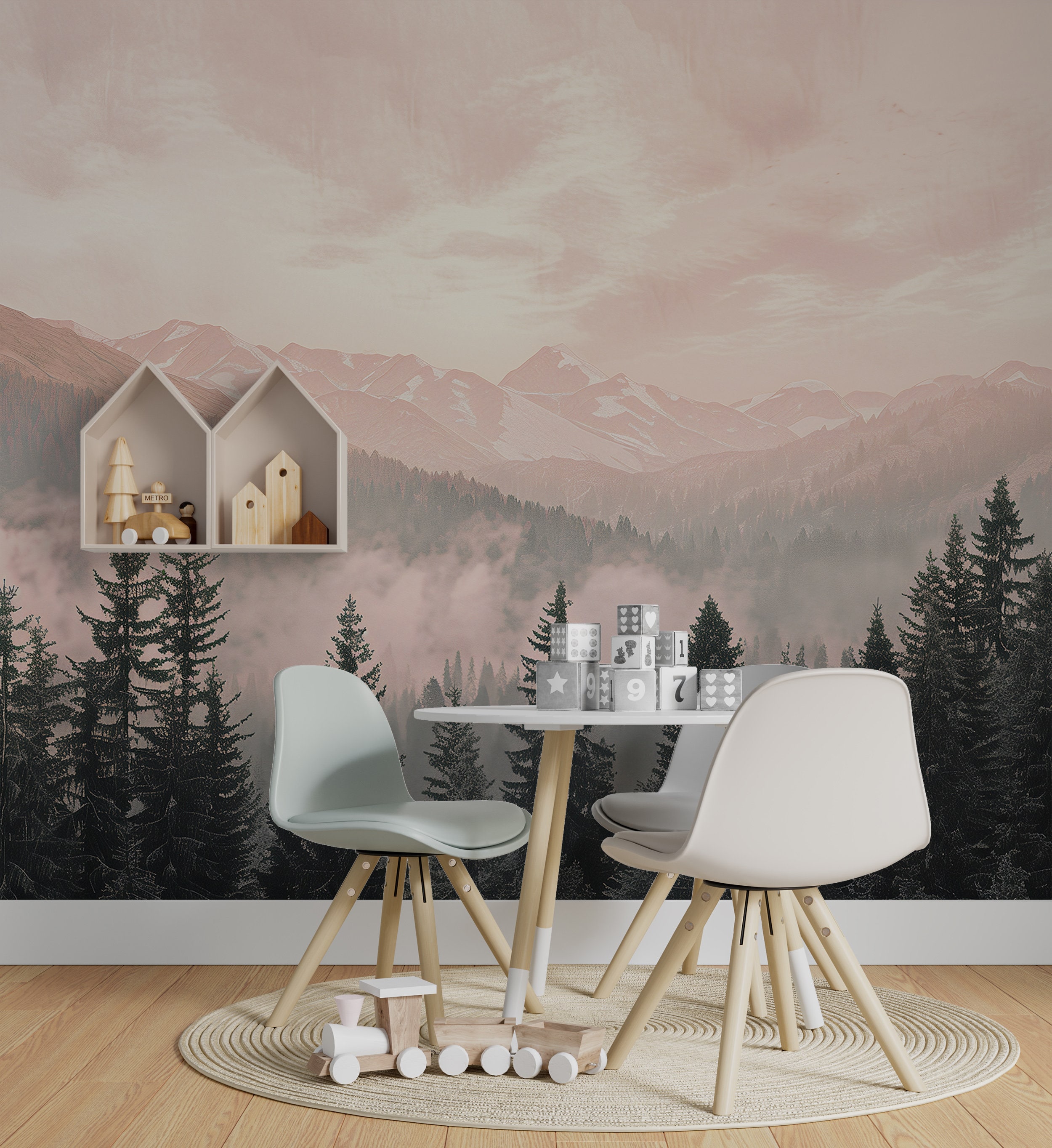 3D Pink Forest WC425 Wall Murals main image 1