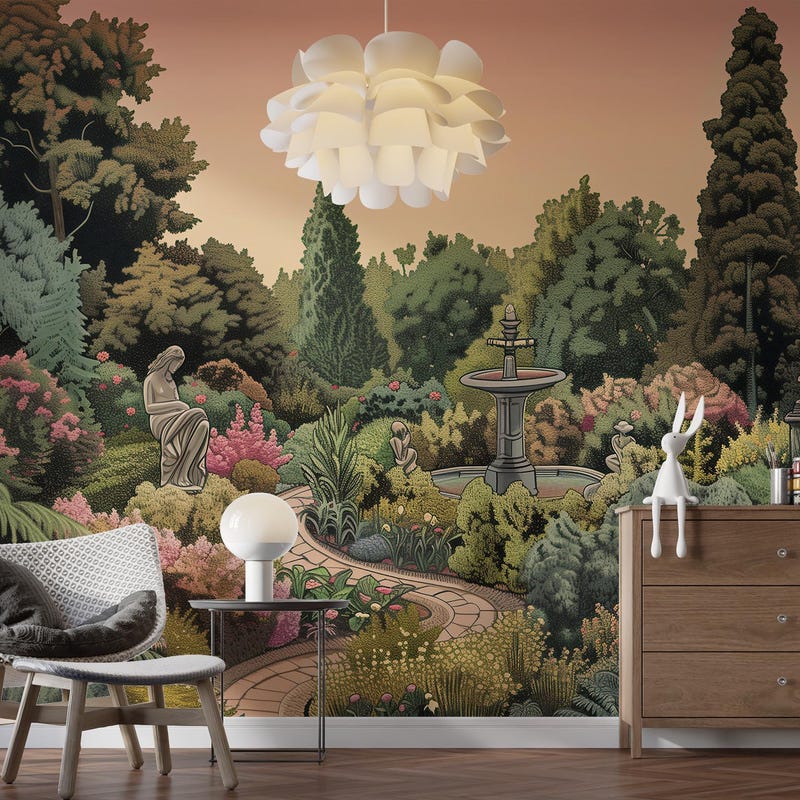 Garden Wall Mural - Etsy