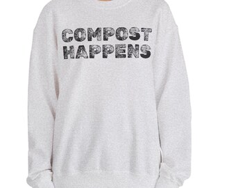堆肥が生まれるスウェットシャツ、面白いガーデニング スウェットシャツ、堆肥作りシャツ、花のスウェットシャツ、しゃれのガーデニング スウェットシャツ、庭のしゃれシャツ