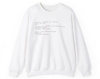 バレンタインデー Python コード スウェットシャツ、プログラマー向けバレンタインギフト、バレンタインギフト、コーディング バレンタイン シャツ、Python バレンタイン コード