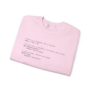 Valentine's Day Python Code sweatshirt, Valentines gift for programmers, Valentine's Gift, coding valentine's shirt, python valentines code image 9