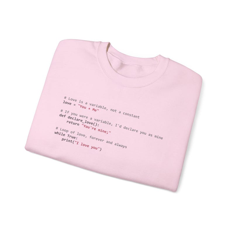Valentine's Day Python Code sweatshirt, Valentines gift for programmers, Valentine's Gift, coding valentine's shirt, python valentines code image 9