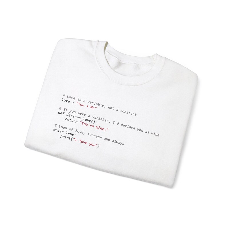 Valentine's Day Python Code sweatshirt, Valentines gift for programmers, Valentine's Gift, coding valentine's shirt, python valentines code image 7