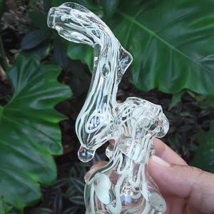 Bumpy Green Slime Glass Hammer Pipe, Stand Up Sherlock Pipe, Thick Glass Pipes