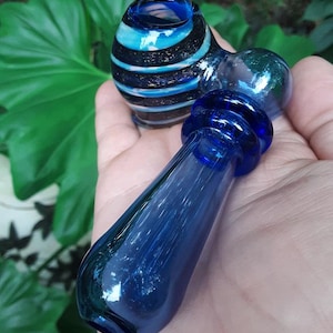Dichroic Swirled Beehive Sidecar Hammer Pipe, Fumed & Worked Hand Pipe, Thick Glass Pipes