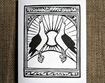 6 card set- The Dance- Albatross note cards