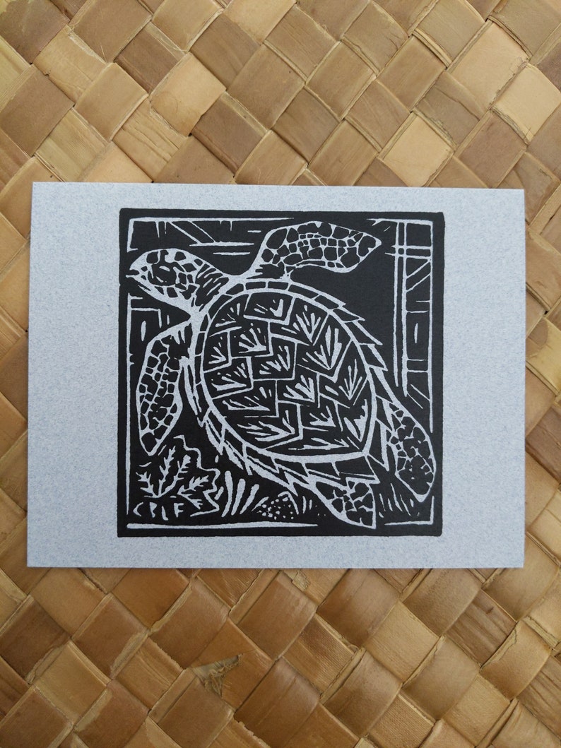 6 card set Turtle Hawaiian Honuea note cards image 1