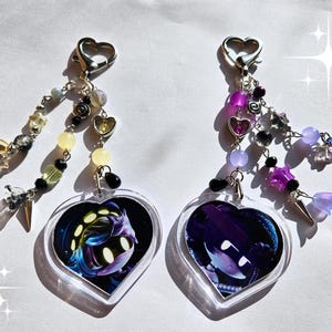 N and Uzi Matching Keychains | Murder Drones | Glitch V Cyn y2k 00s alternative aesthetic beaded keychain cute | please read description! |