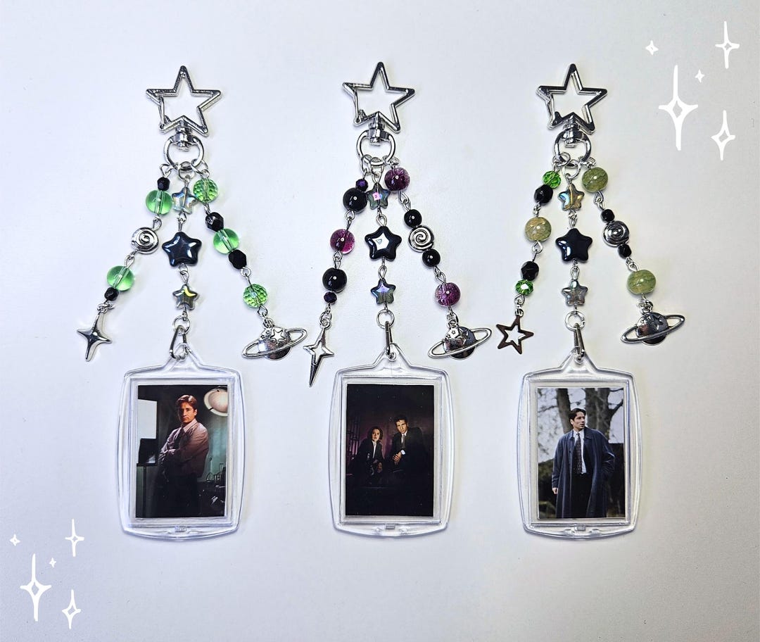 Dfx File Keychains X-files Keychains | Mulder & Scully | X Files Handmade Keychain Y2k 90s ...