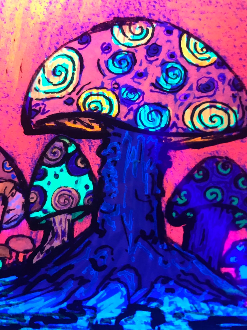 Mushroom Psychedelic Art Greeting Card image 8