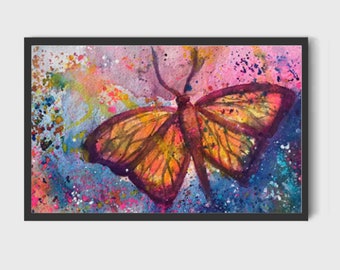 Butterfly Wall Art Original Watercolor