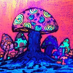 Mushroom Psychedelic Art Greeting Card image 6