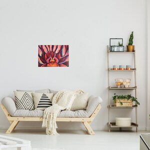Red Iris Acrylic Painting Living Room Decor image 8