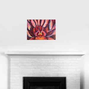 Red Iris Acrylic Painting Living Room Decor image 7