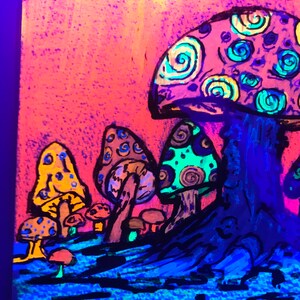 Mushroom Psychedelic Art Greeting Card image 10