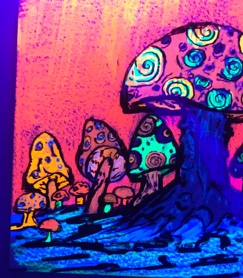 Mushroom Psychedelic Art Greeting Card image 10