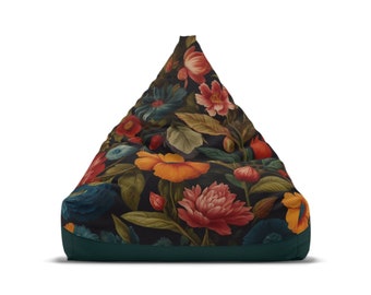 Twilight Blooms Bean Bag Chair Cover