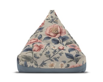 Vintage Bloom Shabby Chic Bean Bag Chair Cover