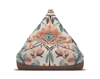 Boho Chic Lotus Bean Bag Chair Cover