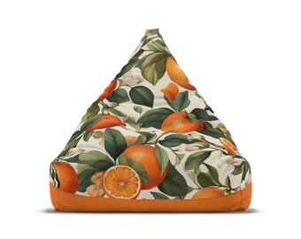 Retro Orange Zest Bean Bag Chair Cover