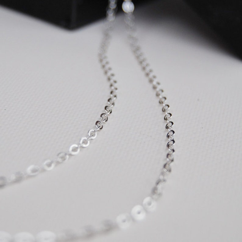 30 Inch SMALL OVAL Link Sterling Silver Chain