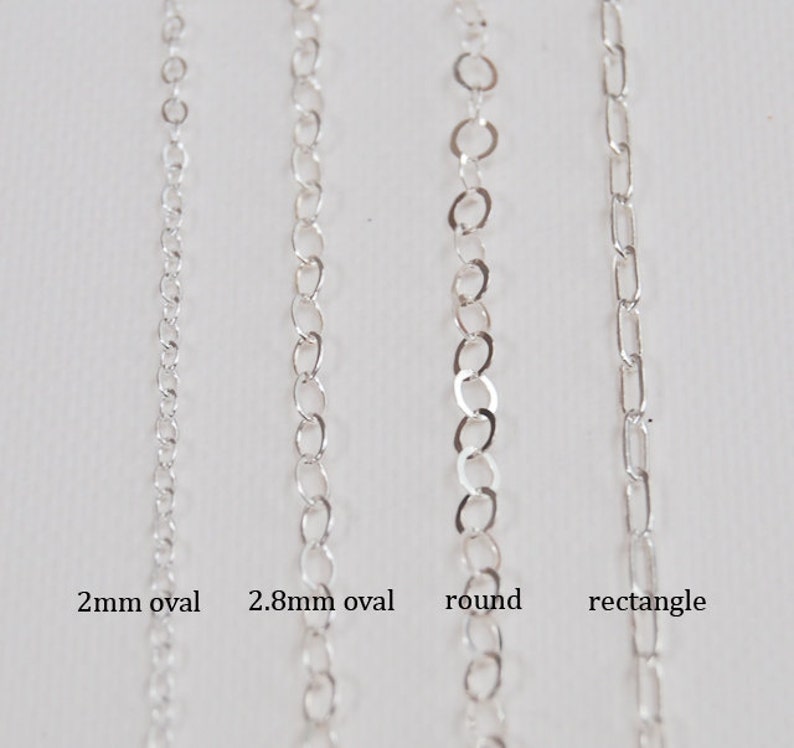 30 Inch SMALL OVAL Link Sterling Silver Chain